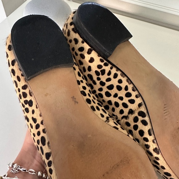 Trotters Pony hair Leather leopard ballet flats sz 8.5 - Picture 5 of 6